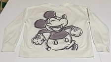 Women's Size L 10/12 Disney Pullover Sweatshirt Laughing Mickey Mouse