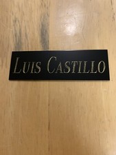 Luis Castillo NAMEPLATE FOR AUTOGRAPH BAT-BASEBALL-JERSEY-PHOTO 1”x3”