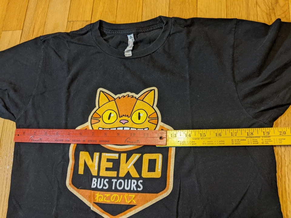 Camisa Negra My Neighbor Totoro Cat Bus M Anime Studio Ghibli Nekobus Tours Rara Foto 4 de 4