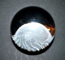 LALIQUE Boule presse-papier Sirène naïade cristal - femme signé Lalique Sulfure