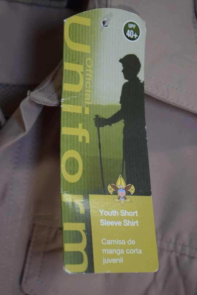 NEW Boy Scout VENTED MICROFIBER Short Sleeve SOFT Official Shirt BOYS S Webelos - Image 3 of 4