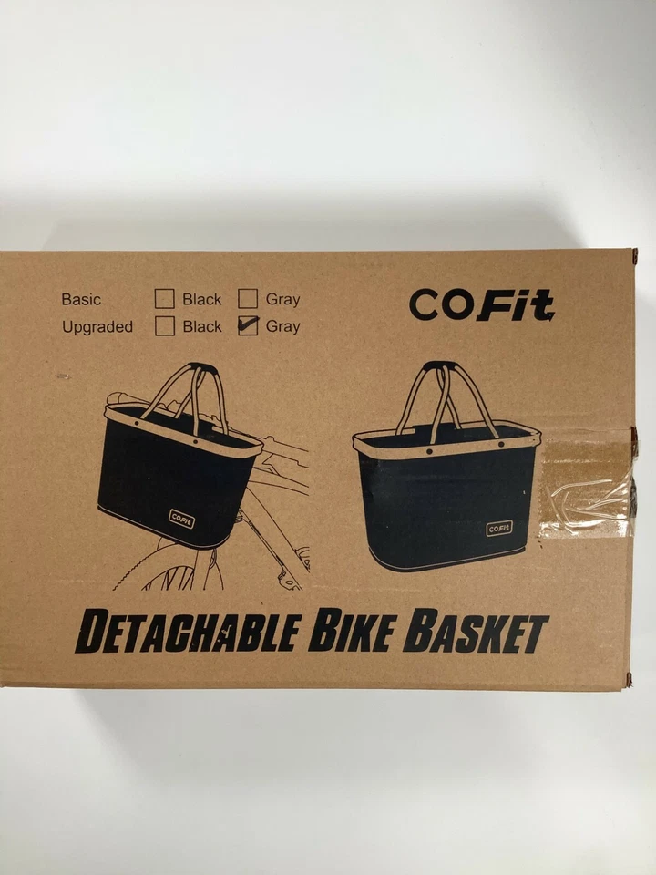 Cesta de bicicleta destacável cinza Co Fit NOVA! - Imagem 4 de 4