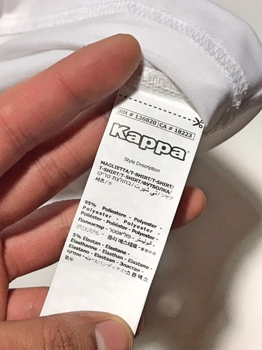 GOSHA RUBCHINSKIY X KAPPA EMBROIDERED LOGO WHITE MENS GRAPHIC T-SHIRT SIZE: S - Picture 9 of 11