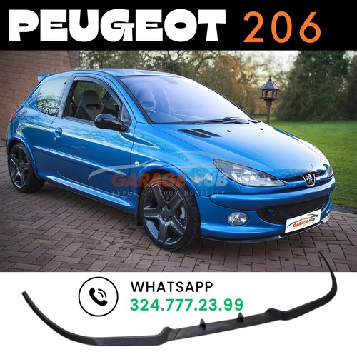 😍LAMA FRONTALE TUNING PEUGEOT 206 SOTTO PARAURTI SPLITTER SPOILER ANTERIORE - Imagen 9 de 10