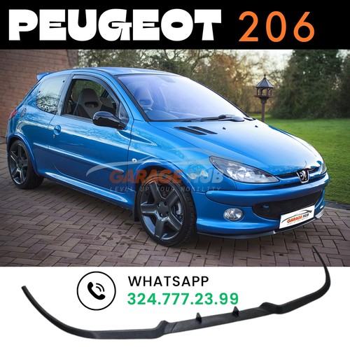 LAMA FRONTALE TUNING PEUGEOT 206 SOTTO PARAURTI SPLITTER SPOILER ANTERIORE - Zdjęcie 1 z 10