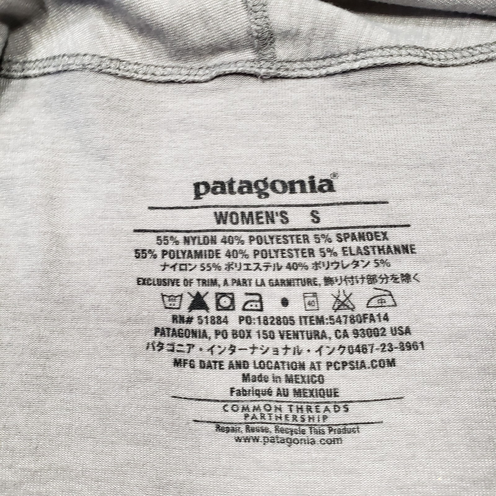 Patagonia Top Womens Small Gray Glorya Long Sleeve Open Front Tobango