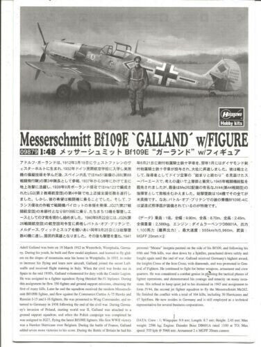 1/48 Hasegawa Messerschmitt Bf109E Me109E Galland 09879 mint no resin figure - Bild 4 von 4