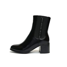 SOLO SOPRANI SCARPE DONNA STIVALETTI CON TACCO MEDIO COMODI 202 NERO LOGO