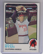 1973 Topps #220 NOLAN RYAN INK BLEED / COLOR SHIFT VARIATION  GORGEOUS CARD  1/1