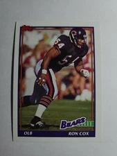 RON COX 1991 TOPPS FOOTBALL CARD # 170 D7147