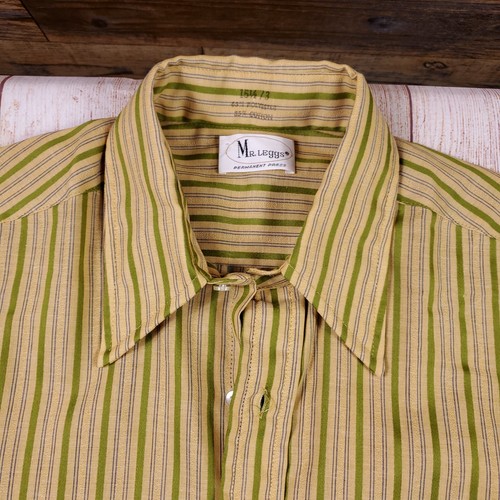 VTG Mr LEGGS Permanent Press Striped Long Sleeve Dress Shirt Men's 15½