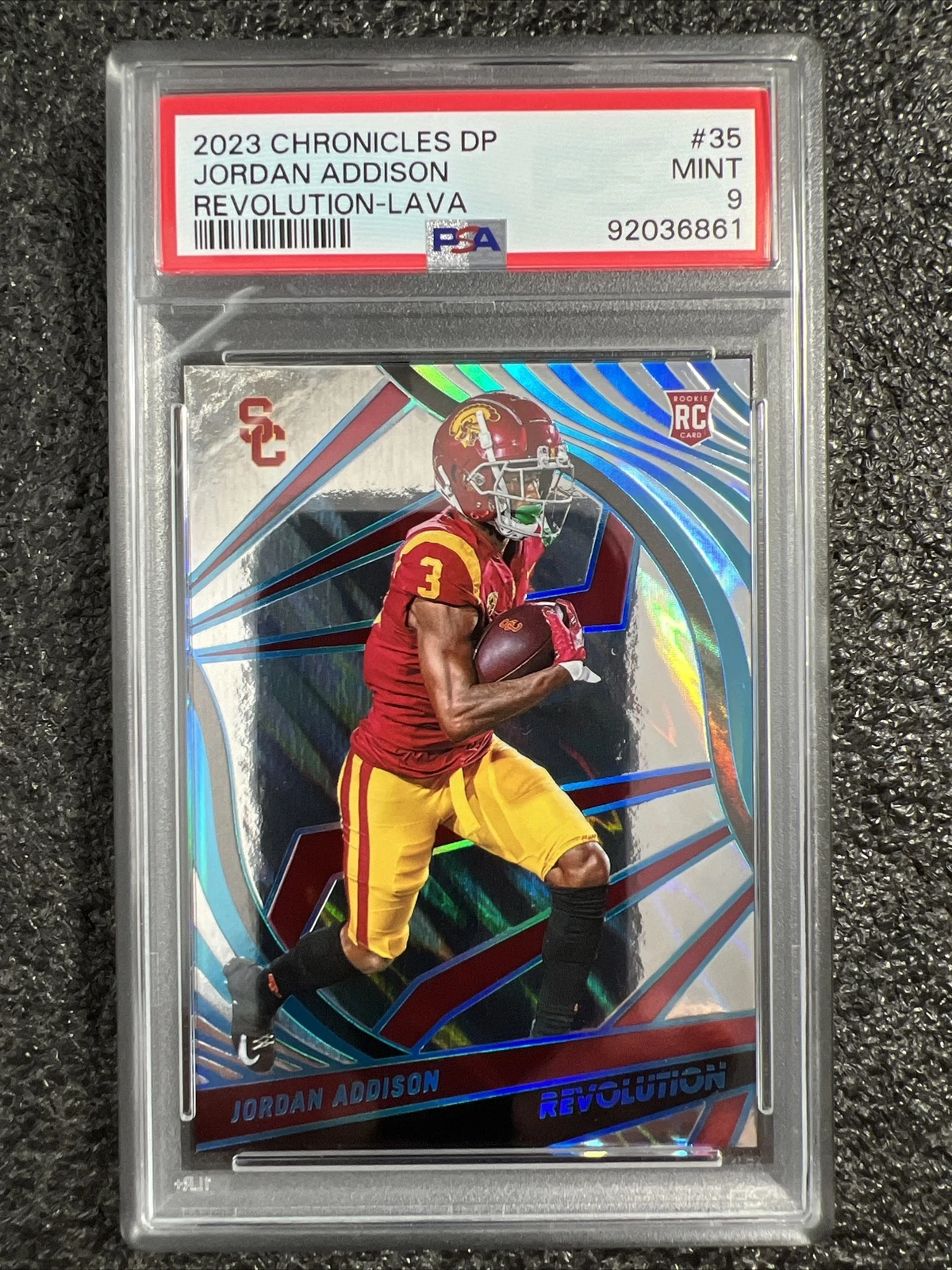 Jordan Addison Panini Chronicles Draft Picks Revolution #35 Lava