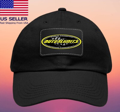 Outerlimits Powerboats Black Dad Hat with Leather Patch - Adjustable Size