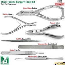 Professional Nail Clipper Set of 7 Manicure Pedicure Ingrown Toenail Care Tools