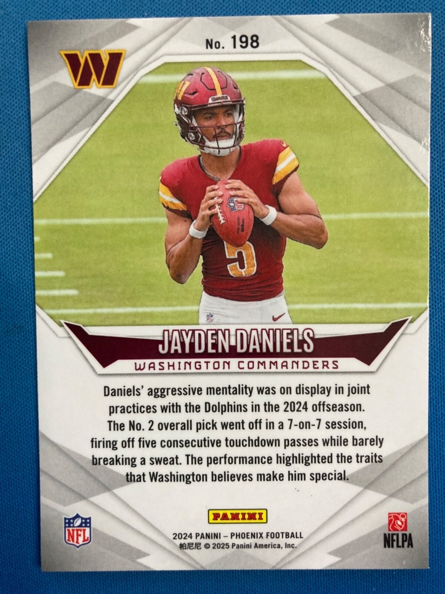 【激レア】ライオンキング・ポカホンタストレーディングカード 2024 Panini Phoenix Jayden Daniels Orange Parallel #198 RC