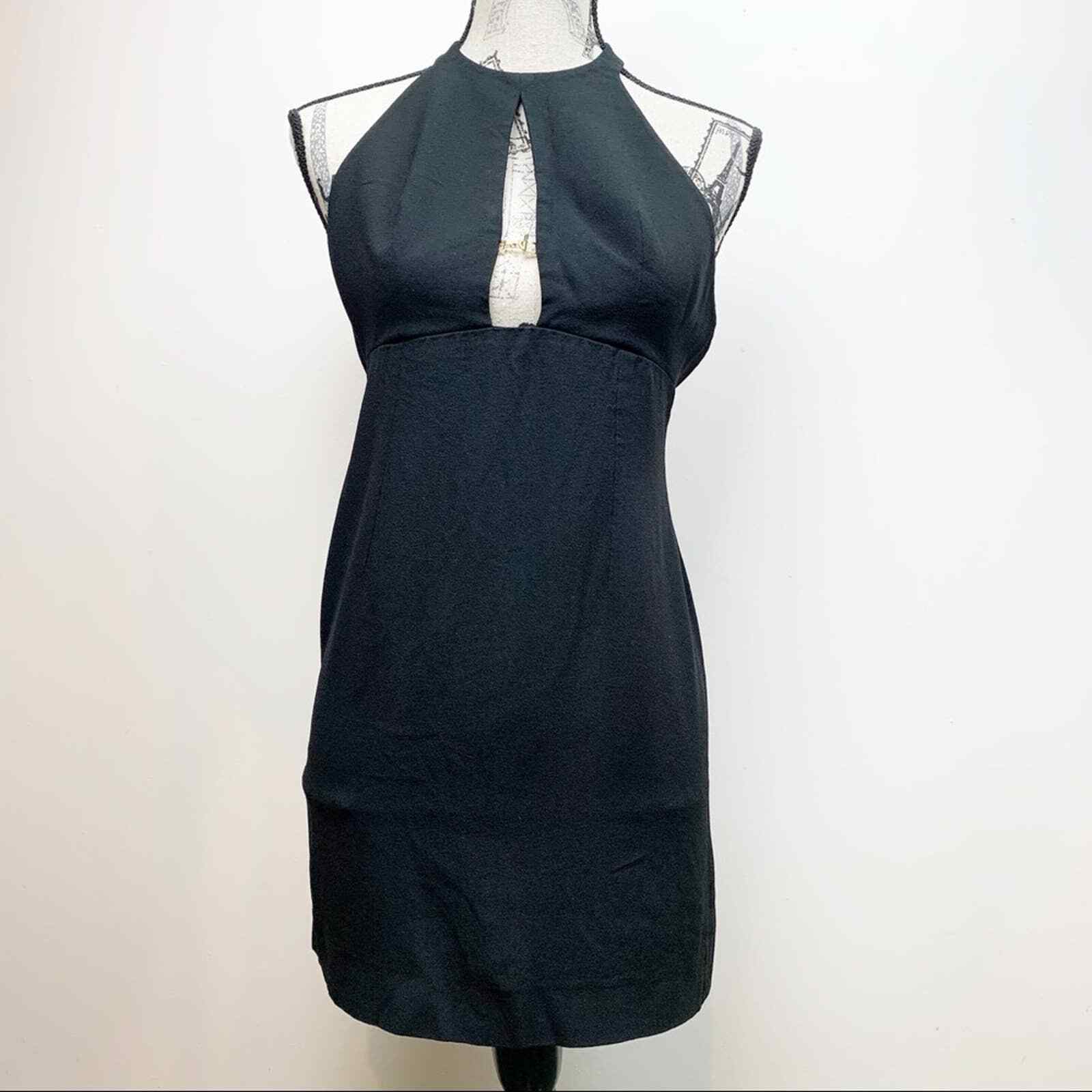 SAINT LAURENT Paris Mini abito nero F36 US 4