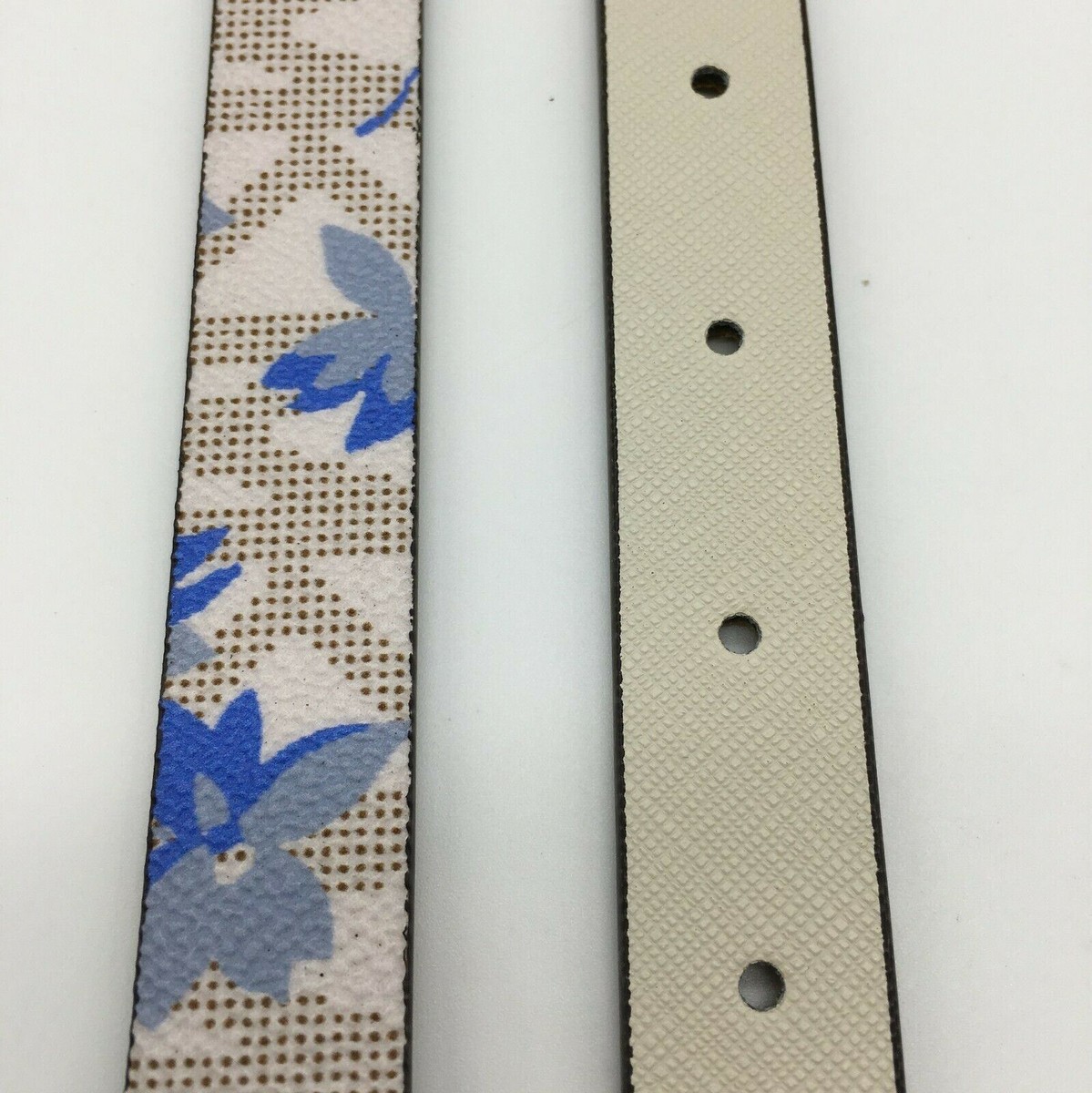 Michael Kors 2 in 1 Belt Set MK Logo Gold Buckle Blue Floral  display picture 1
