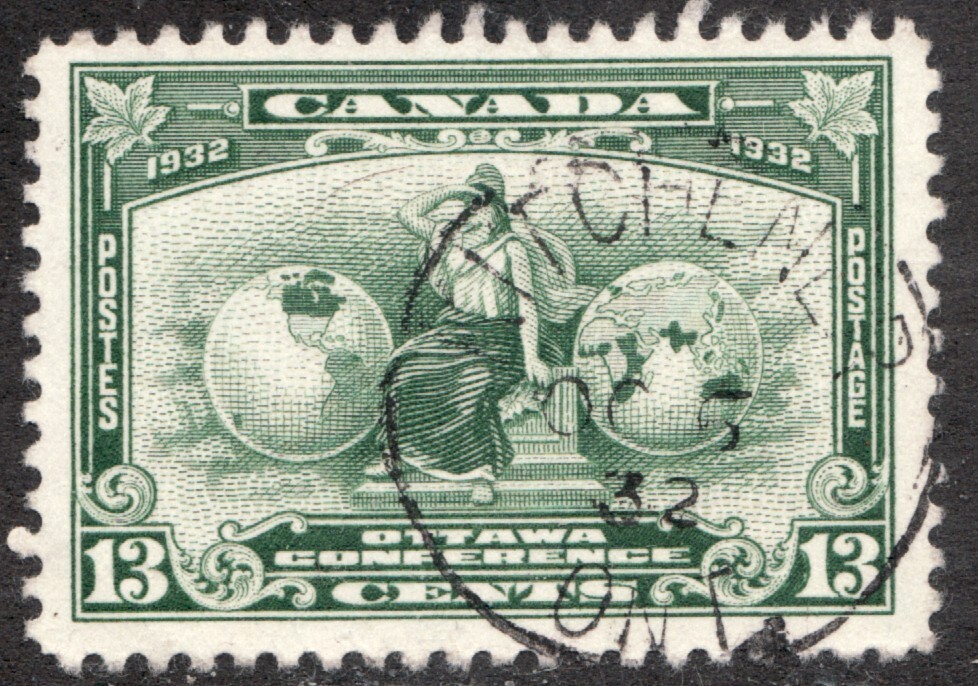 經濟會議の切手（カナダ 1932年） 1932 Canada Sc# 194 -13¢ Imperial Economic Conference - Used stamp