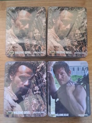 Lot Of 4 The Walking Dead  Chibis, Rick Grimes,  Daryl Dixon Complete. #X929