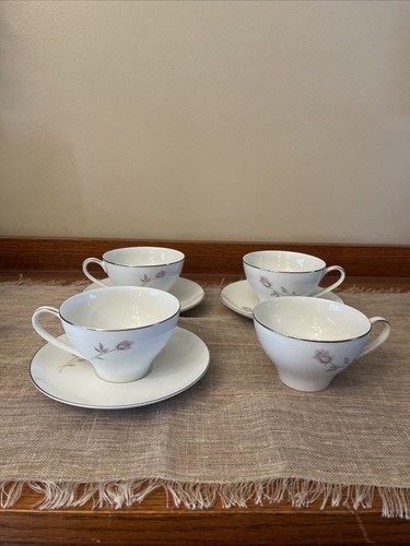Noritake Pasadena Rose Fine China #6311 Japan 4 Cups & 3 Saucers - 第 10/12 張圖片