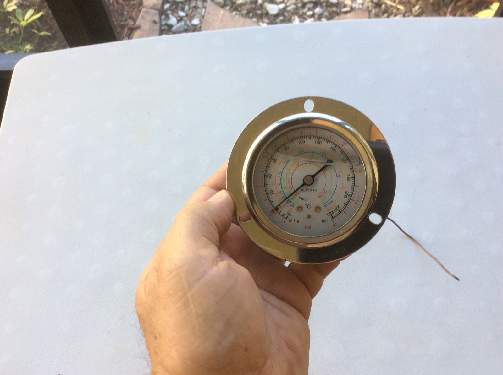 Machine Gauge Class 1.6 Vapor/ *C/ in.Hg/ psi/ Bar