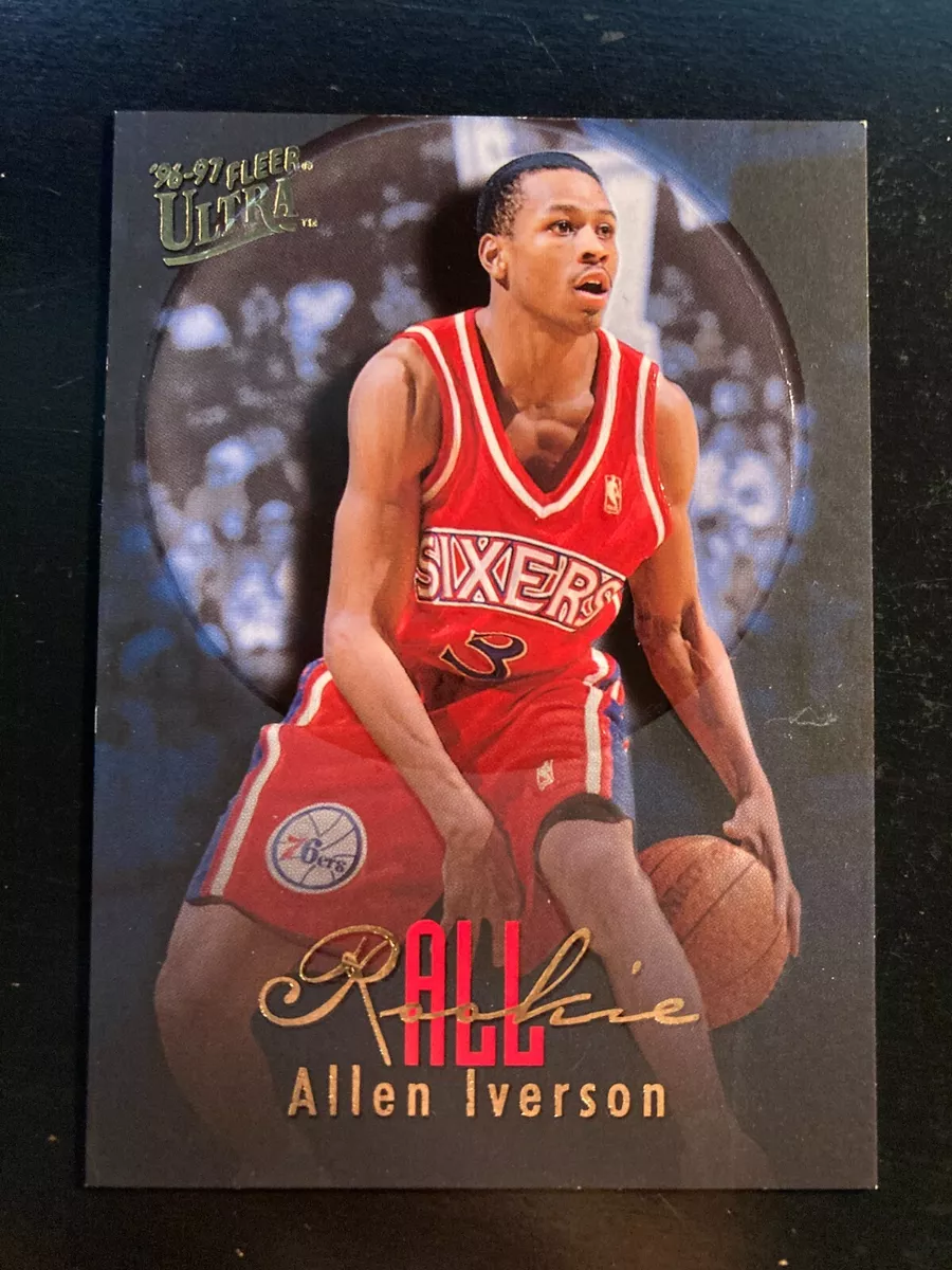 Allen Iverson Rookie Card 1996-97 Fleer Ultra All Rookies #7 HOF