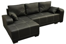 BRAND NEW DESIGNER FABRIC NEO SOFA BED BLACK & RED