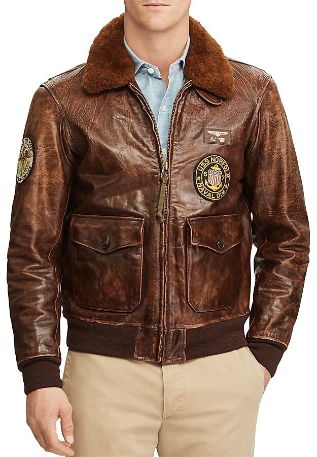 $1598 Polo Ralph Lauren XL Leather 