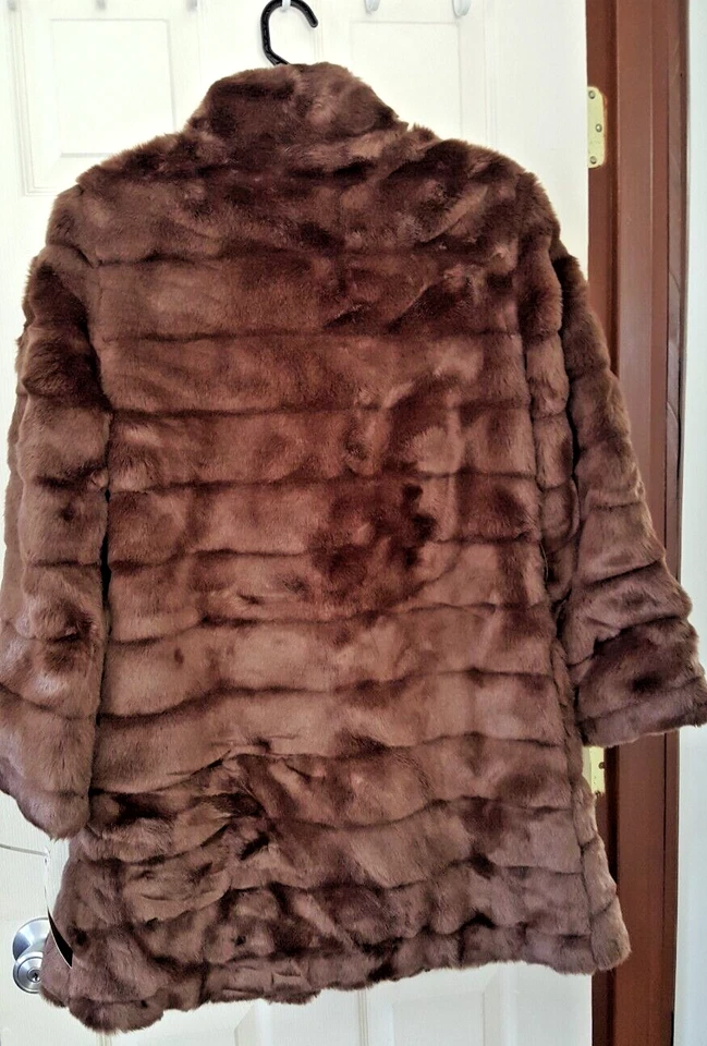 Vintage Women Faux Mink Coat - Size S - Image 2 of 4