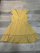 Shein yellow gold deep v sundress size M