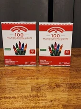 200 MultiColor Mini Lights ( GREEN WIRE ) Holiday Christmas Indoor Outdoor NEW