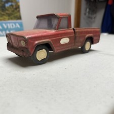 Vintage 60's Tonka Mini-Tonka Jeep Pick-up No. 50 Red Beautiful Patina