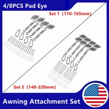 Heavy Duty Sun Shade Sail Stainless Steel Hardware Kit Awning Attachment Set