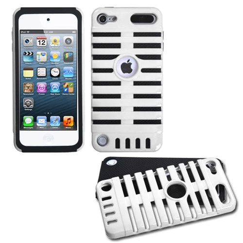 Para iPod Touch 5ta 6ta 7ma Generación - Estuche Híbrido de Goma Dura y Suave Armadura Impacto Blanco Foto 2 de 4