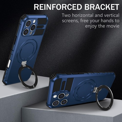 Heavy Duty Magnetic Rotatable Holder Magsafe Case For iPhone 16 15 Pro Max Cover - Picture 6 of 58