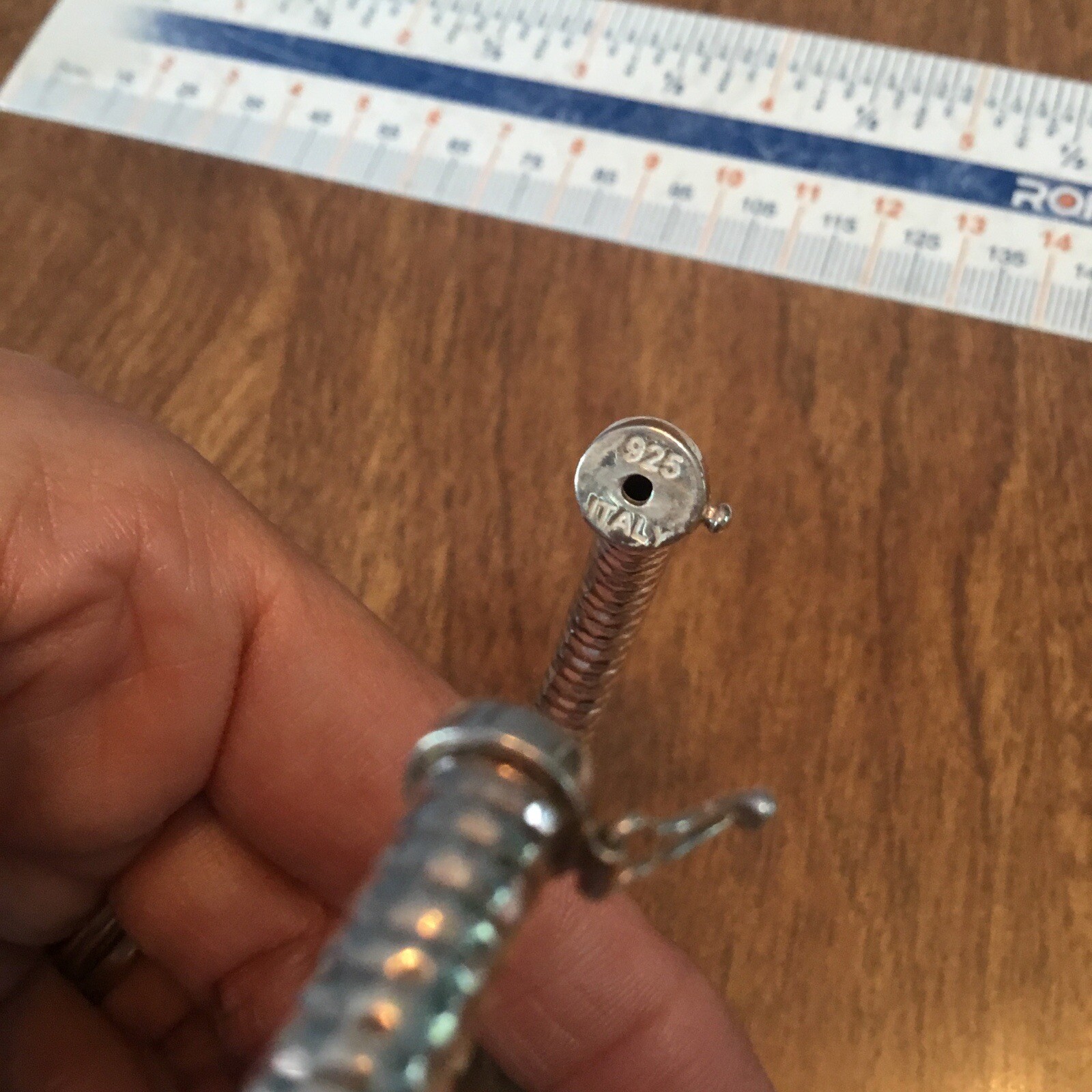 Sterling Silver Two Bracelets Bangle & 7” Chain 3… - image 4