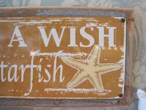 "Letrero ""Haz un deseo upon una estrella de mar"" - letrero de madera personalizado - decoración de playa - costa" - Imagen 3 de 6