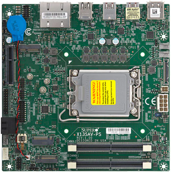 ✓Supermicro MBD-X13SAV-PS LGA-1700 Intel SODIMM DDR5-4800MHz PCIe