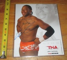 NWA TNA Jay Lethal Wrestling Autographed 8x10 Photo Signed COA AEW ROH Promo