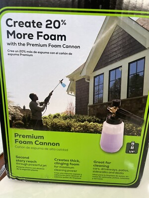 #ad Greenworks 5209902 Premium Foam Cannon Pressure Washer 3700 PSI New $20.99