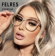 Cat Eye Anti Blue Light Reading Glasses For Women Fashion Full Frame Glasses New