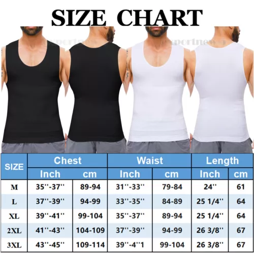 Hombres Camisa de Compresión Control Abdomen Chaleco Apretado Adelgazante Cuerpo Modelador Entrenamiento Grasa - Imagen 2 de 21