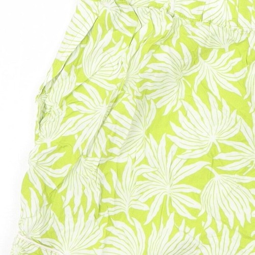 Uniqlo Womens Green Floral Viscose Blend Bermuda Shorts Size M Reg Pull On - Picture 9 of 12