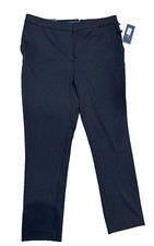 Tommy Hilfiger Newport Ankle Pants Women's 6 Black Stretch Slim Leg Mid Rise NWT