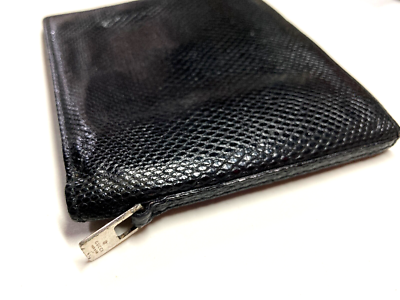 GUCCI VINTAGE PYTHON SNAKE SKIN PATTERN WALLET LOGO BUCKLE BIFOLD 