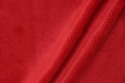 Faux Fur Soft Solid Minky Fabric By The Yard Red