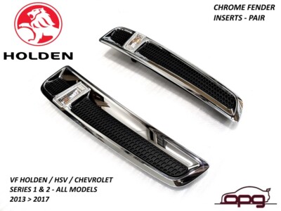 Fender Vent Surrounds Chrome for VF Commodore SS SSV SSV SV6 Pair 2013>17
