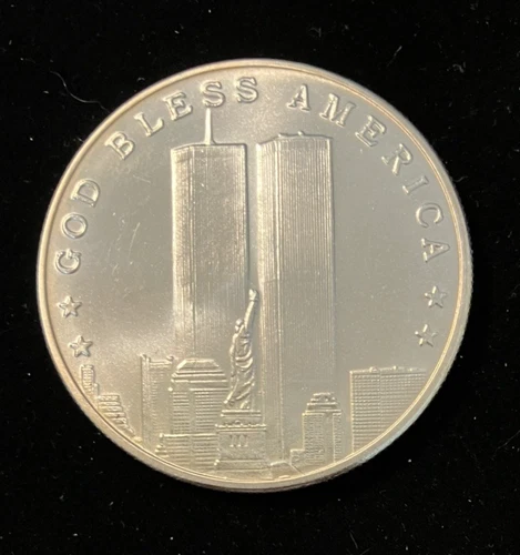 911 Twin Towers Commemorative 1oz .999 Silver Round BU In Capsule