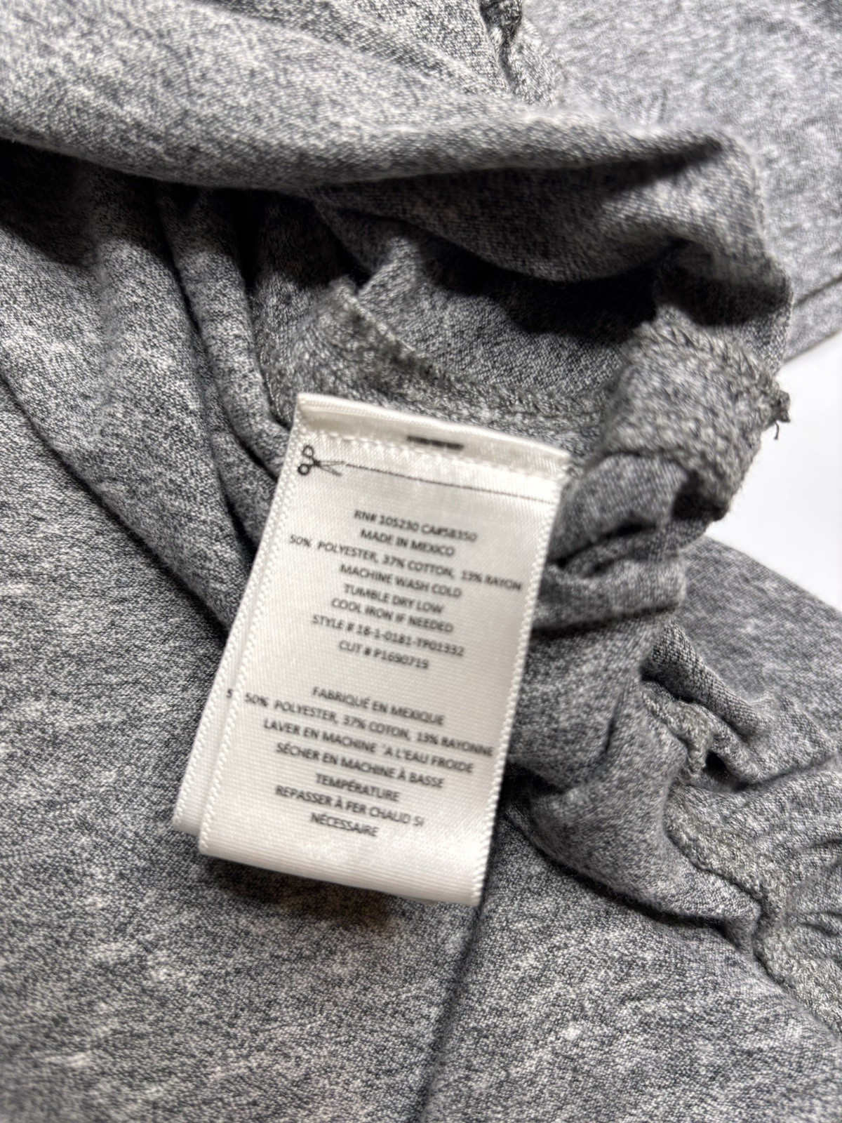 Current Elliot Gray Side Split Ruffle Tee Relaxed… - image 9