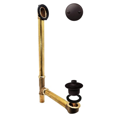 D322-20G-12 22-1/2'' Brass Bath Waste and Overflow Assembly with Twist & Close...